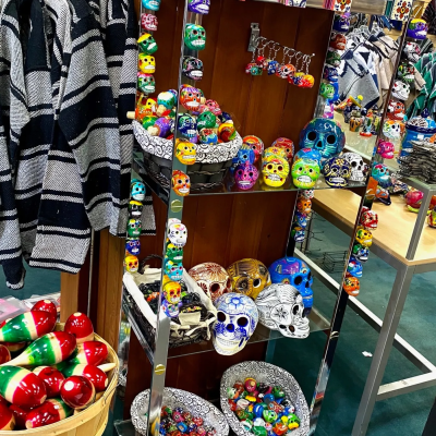 Talavera pottery at a Rocky Mountain gift store
